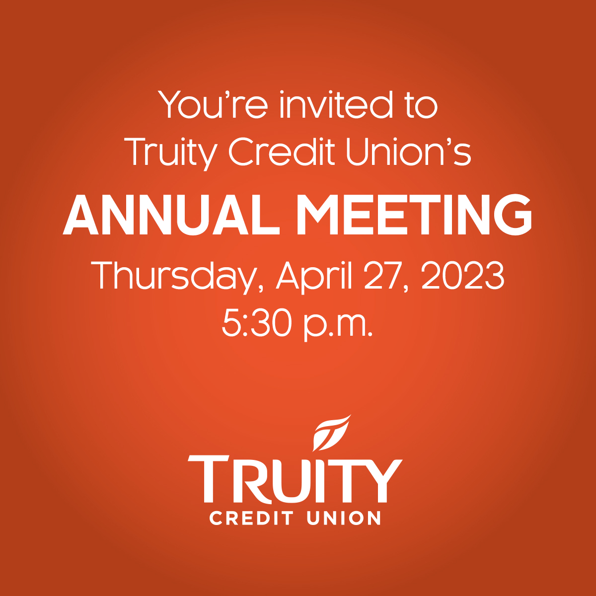Truity Credit Union will hold 84th Annual Meeting